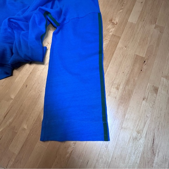 NWT LOFT Blue Long Sleeve Top with Green Trim - Picture 5 of 11